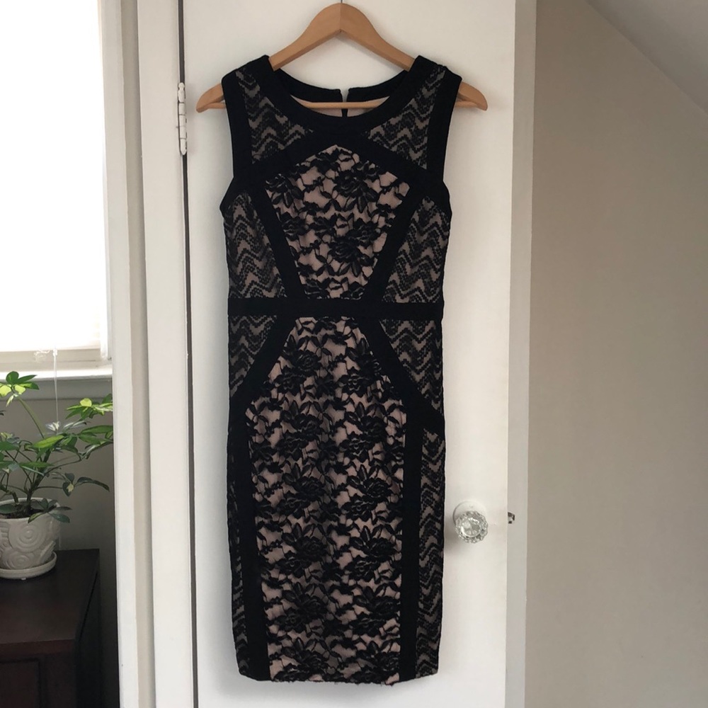 Jax formal lace overlay dress